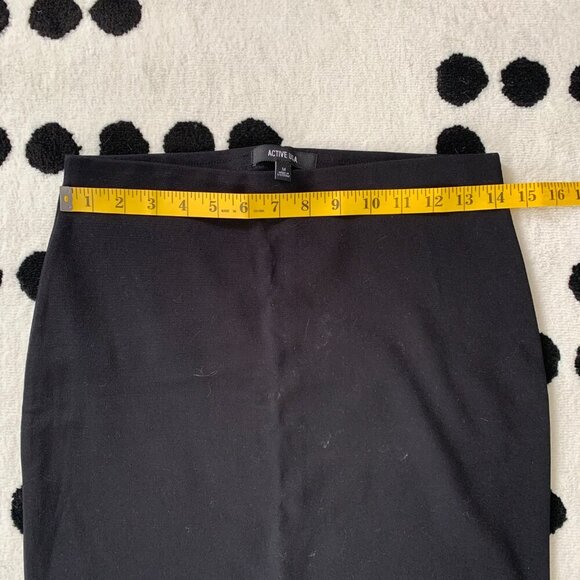 Active USA Black Midi Stretch Fitted Bodycon Pencil Skirt - Picture 13 of 15